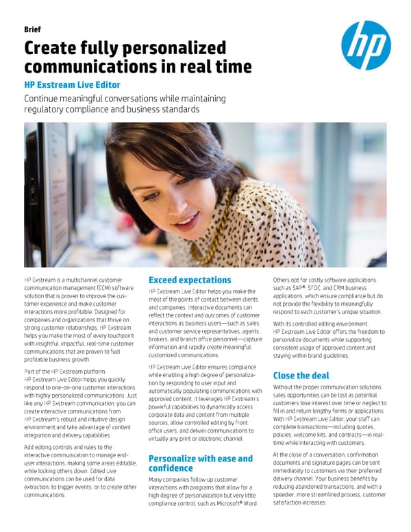 HP Exstream Interactive - Page 2