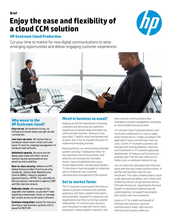 HP Exstream in the Cloud - Page 2